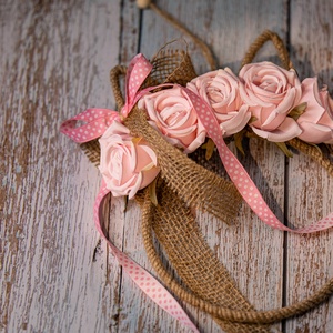 Virágos ajtódísz - otthon & életmód - dekoráció - ajtó- és ablak dekoráció - ajtódísz & kopogtató - Meska.hu