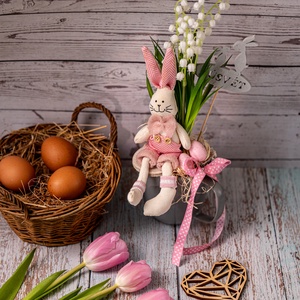 Tavaszi virágos nyuszis bögre, Otthon & Életmód, Dekoráció, Húsvéti asztaldíszek, Virágkötés, MESKA