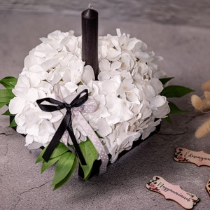 Sírdísz, kegyeleti dísz gyertyával I., Otthon & Életmód, Vallás, Temetkezési tárgy, Sírdísz, kegyeleti dísz, Virágkötés, MESKA