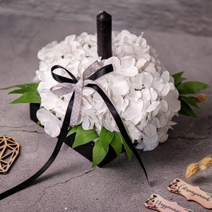 Sírdísz, kegyeleti dísz gyertyával II., Otthon & Életmód, Vallás, Temetkezési tárgy, Sírdísz, kegyeleti dísz, Virágkötés, MESKA