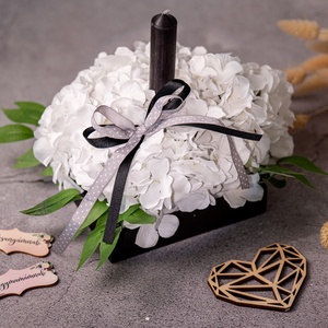 Sírdísz, kegyeleti dísz gyertyával III., Otthon & Életmód, Vallás, Temetkezési tárgy, Sírdísz, kegyeleti dísz, Virágkötés, MESKA