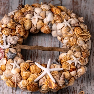 Kagylós, tengerparti ajtódísz - otthon & életmód - dekoráció - ajtó- és ablak dekoráció - ajtódísz & kopogtató - Meska.hu