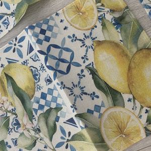 4 db-os citromos alátét - otthon & életmód - konyhafelszerelés, tálalás - tálalás - tányér- és poháralátét - Meska.hu