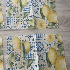 4 db-os citromos alátét - otthon & életmód - konyhafelszerelés, tálalás - tálalás - tányér- és poháralátét - Meska.hu