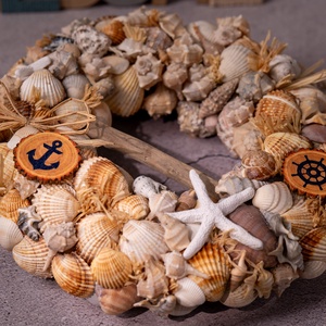 Kagylós, tengerparti ajtódísz - otthon & életmód - dekoráció - ajtó- és ablak dekoráció - ajtódísz & kopogtató - Meska.hu