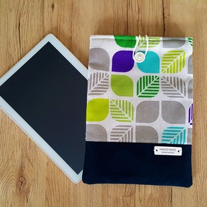 Üde levélmintás kék könyv, e-book, tablet, notebook tok - Meska.hu