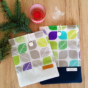 Üde levélmintás kék könyv, e-book, tablet, notebook tok - táska & tok - ebook & tablet tok - Meska.hu