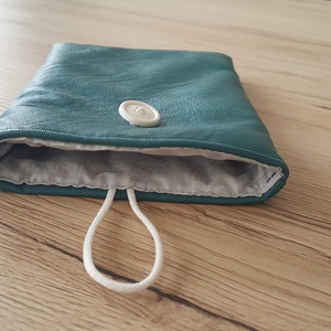 Türkiz textilbőr könyvtok, e-book, tablet, laptop tok - táska & tok - ebook & tablet tok - Meska.hu