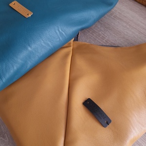 Napsárga textilbőr táska nagy méret - táska & tok - kézitáska & válltáska - válltáska - Meska.hu