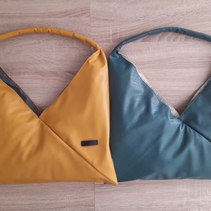 Napsárga textilbőr táska nagy méret - táska & tok - kézitáska & válltáska - válltáska - Meska.hu