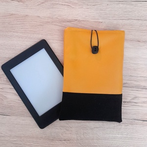 Napsárga-fekete textilbőr e-book, tablet, könyvtok - Meska.hu