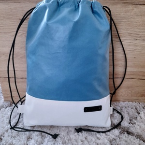 Vízlepergető kék hátizsák egy kis feketével - Meska.hu