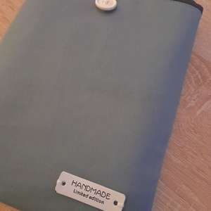 Szürke/kék könyvtok, tablet, e-book, notebook tok - táska & tok - ebook & tablet tok - Meska.hu