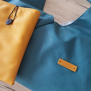 Türkiz textilbőr könyvtok, e-book, tablet, laptop tok - táska & tok - ebook & tablet tok - Meska.hu