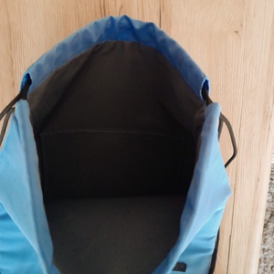 Égszínkék hátizsák két zsebbel - táska & tok - hátizsák - hátizsák - Meska.hu