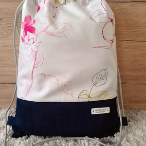 Virágszálam pink hátizsák - Meska.hu
