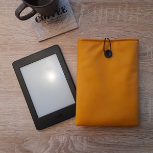 Napsárga textilbőr e-book, tablet tok, könyvtok, Táska & Tok, Ebook & Tablet tok, Varrás, MESKA