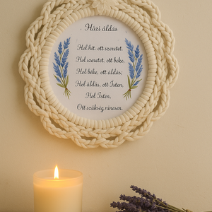 Házi áldás. Kézzel horgolt, természetes árnyalatú falikép a klasszikus Házi áldás szövegével.  - karácsony - karácsonyi ajándékozás - karácsonyi ajándékcsomagolás - Meska.hu Házi áldás. Kézzel horgolt, természetes árnyalatú falikép a klasszikus Házi áldás szövegével.  - karácsony - karácsonyi ajándékozás - karácsonyi ajándékcsomagolás - Meska.hu