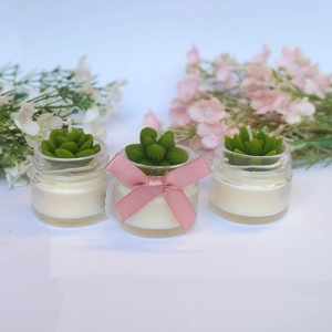 Kövirózsás köszönetajándék gyertya köszönetajándék köszönet ajándék vendégeknek - esküvő - emlék & ajándék - köszönőajándék - Meska.hu