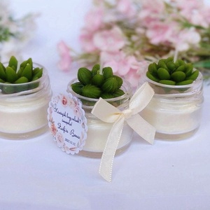 Kövirózsás köszönetajándék gyertya köszönetajándék köszönet ajándék vendégeknek, Esküvő, Emlék & Ajándék, Köszönőajándék, Gyertya-, mécseskészítés, MESKA