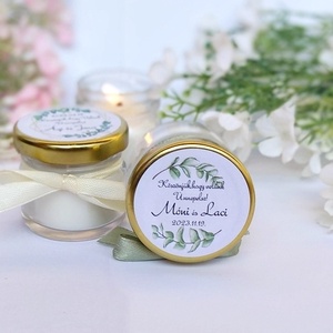 Illatos Szójaviasz gyertya  köszönetajándék köszönet ajándék vendégeknek,köszönőajándék ,köszönőajándék, Esküvő, Emlék & Ajándék, Köszönőajándék, Gyertya-, mécseskészítés, MESKA