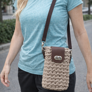 Horgolt válltáska, telefontáska, telefontartó, fesztiváltáska - táska & tok - pénztárca & más tok - telefontok - Meska.hu