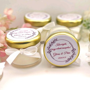 Gyertya köszönetajándék bordó  köszönetajándék vendégeknek,köszönőajándék, Esküvő, Emlék & Ajándék, Köszönőajándék, Élelmiszer előállítás, MESKA