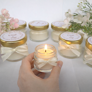 Köszönetajándék Szójaviasz gyertya - mézes köszönet ajándék   köszönetajándék vendégeknek,köszönőajándék ,köszönőajándék, Esküvő, Emlék & Ajándék, Köszönőajándék, Gyertya-, mécseskészítés, MESKA
