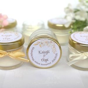 Köszönetajándék Szójaviasz gyertya - mézes köszönet ajándék   köszönetajándék vendégeknek,köszönőajándék ,köszönőajándék, Esküvő, Emlék & Ajándék, Köszönőajándék, Gyertya-, mécseskészítés, MESKA