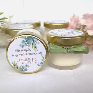 Köszönetajándék Szójaviasz gyertya - mézes köszönet ajándék   köszönetajándék vendégeknek,köszönőajándék ,köszönőajándék, Esküvő, Emlék & Ajándék, Köszönőajándék, Gyertya-, mécseskészítés, MESKA