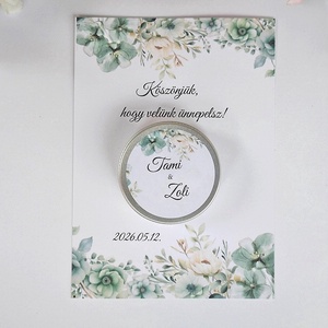  köszönetajándék gyertya  �Személyre szabott elegáns emlék vendégeidnek - esküvő - emlék & ajándék - köszönőajándék - Meska.hu