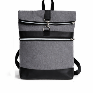 Roll top hátizsák, szürke fekete, Táska & Tok, Hátizsák, Roll top hátizsák, Varrás, MESKA