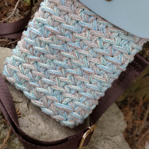 Horgolt válltáska, telefontáska, telefontartó, fesztiváltáska - táska & tok - pénztárca & más tok - telefontok - Meska.hu