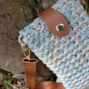 Horgolt válltáska, telefontáska, telefontartó, fesztiváltáska - táska & tok - pénztárca & más tok - telefontok - Meska.hu