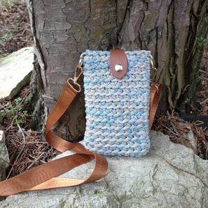 Horgolt válltáska, telefontáska, telefontartó, fesztiváltáska - Meska.hu