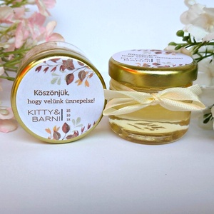 mézes köszönet ajándék szójaviasz gyertyás   köszönetajándék vendégeknek,köszönőajándék ,köszönőajándék, Esküvő, Emlék & Ajándék, Köszönőajándék, Élelmiszer előállítás, MESKA