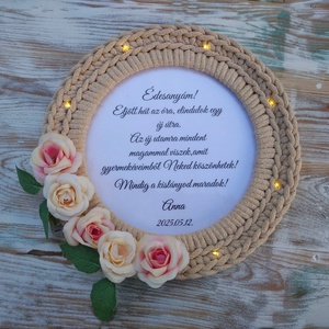 Fényfüzéres Szülőköszöntő ajándék  egyedi idézettel esküvőre , Esküvő, Emlék & Ajándék, Szülőköszöntő ajándék, Gyertya-, mécseskészítés, MESKA