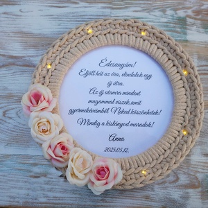 Fényfüzéres Szülőköszöntő ajándék  egyedi idézettel esküvőre  - esküvő - emlék & ajándék - szülőköszöntő ajándék - Meska.hu