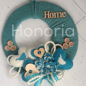HOME-türkiz-krém-AJTÓDÍSZ -  - Meska.hu