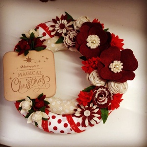 Magical Christmas-filc ajtódísz  - karácsony - karácsonyi lakásdekoráció - karácsonyi ajtódíszek - Meska.hu