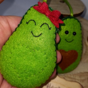Avokádó pár - Avo LOVE - karácsony - karácsonyi lakásdekoráció - karácsonyi manók, figurák - Meska.hu