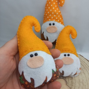 Őszi manók - filc dekorációs dísz (3db), Otthon & Életmód, Dekoráció, Manók, Varrás, MESKA