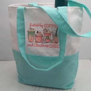 Karácsonyi ajándék zsák/ szatyor-COFFEE-menta, Otthon & Életmód, Papír, írószer, Ajándékzsák, csomagolás, Varrás, MESKA