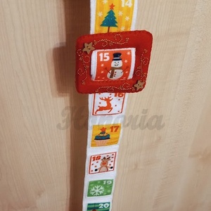 Felakasztható-ADVENTI NAPTÁR-tekerhető-színes, Karácsony, Adventi díszek, Adventi naptár, Varrás, MESKA