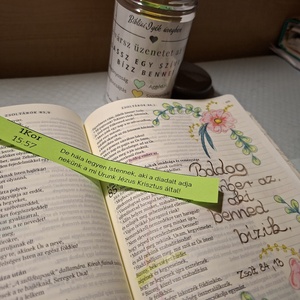 Bibliai Igék Üvegben-Színkódolt Bibliai Igék-Gift In Jar - otthon & életmód - dekoráció - dísztárgy - Meska.hu