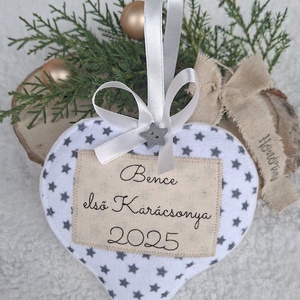 Egyedi Névre szóló-Első Karácsony 2025- filc karácsonyfa dísz, Karácsony, Karácsonyi lakásdekoráció, Karácsonyfadíszek, Varrás, MESKA