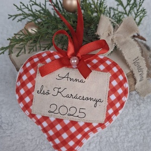 Egyedi Névre szóló-Első Karácsony 2025- filc karácsonyfa dísz, Karácsony, Karácsonyi lakásdekoráció, Karácsonyfadíszek, Varrás, MESKA