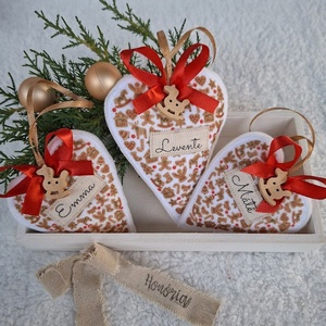 Egyedi Névre szóló-NÉVVEL- filc karácsonyfa dísz szett (3 db) - Meska.hu