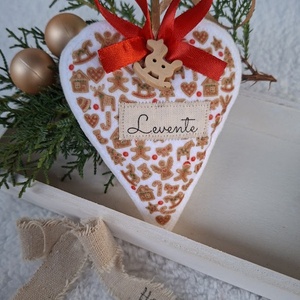 Egyedi Névre szóló-NÉVVEL- filc karácsonyfa dísz (1 db), Karácsony, Karácsonyi lakásdekoráció, Karácsonyfadíszek, Varrás, MESKA