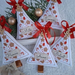 Egyedi Névre szóló-NÉVVEL- filc karácsonyfa dísz szett (5 db) - Meska.hu